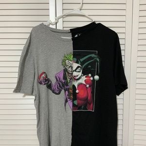 Harley Quinn/joker half shirt Batman mens XL